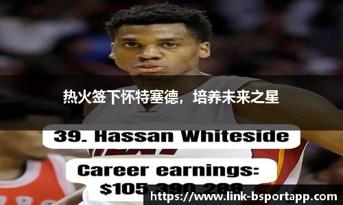 热火签下怀特塞德，培养未来之星